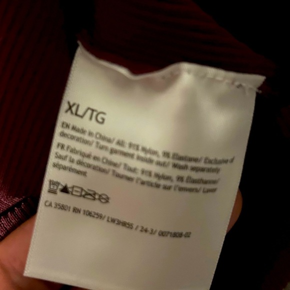 Lululemon Athletica Garnet Ribbed-Knit Twist Back Mockneck Sweater. - Picture 9 of 10